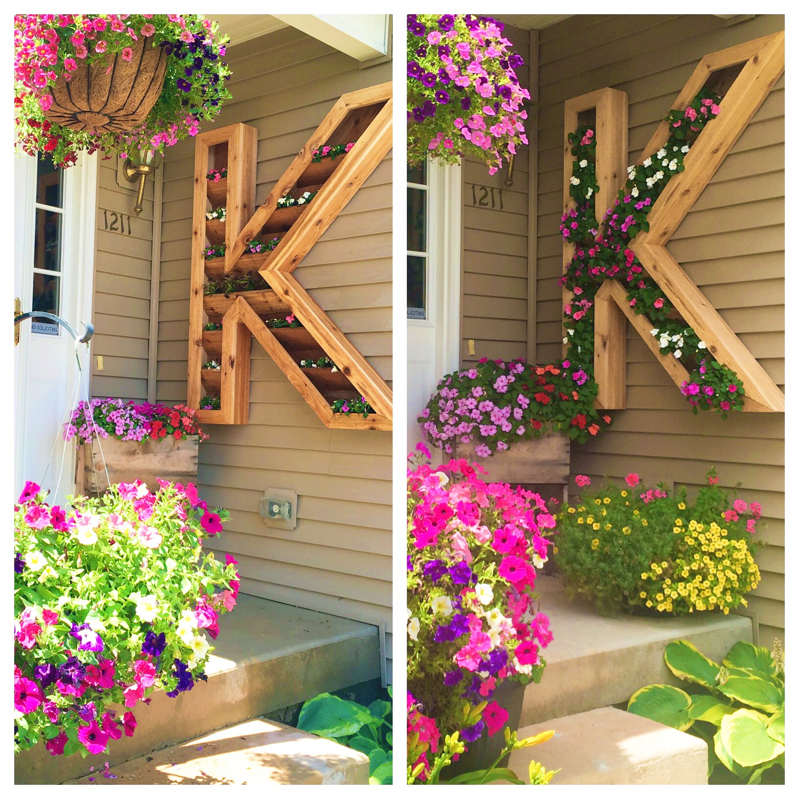 DIY Cedar Monogram Planter