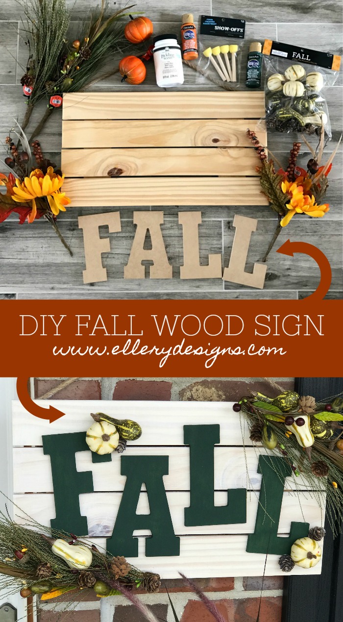 DIY Fall Wood Sign – Ellery Designs