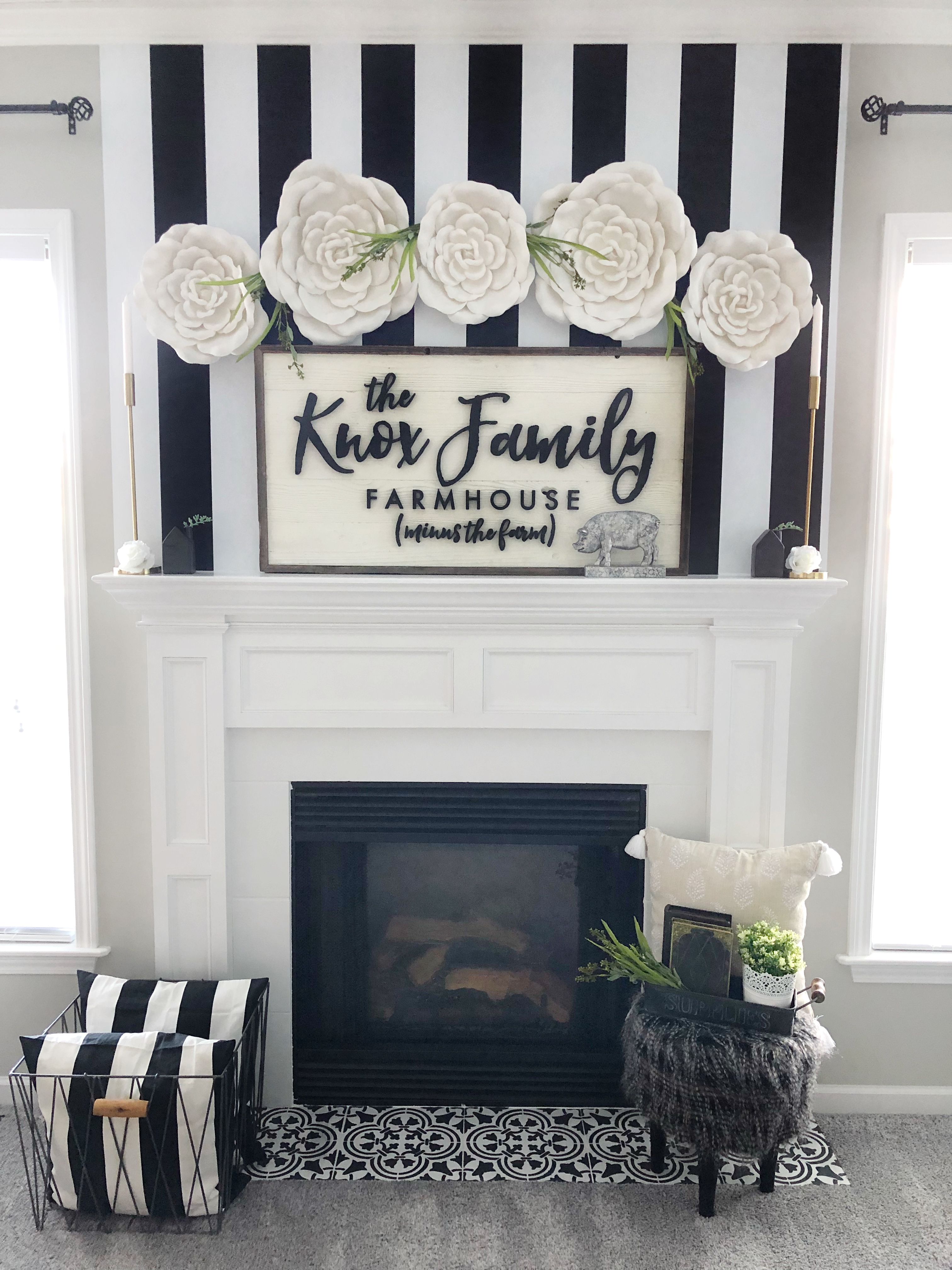 Refresh your mantel with wallpaper 